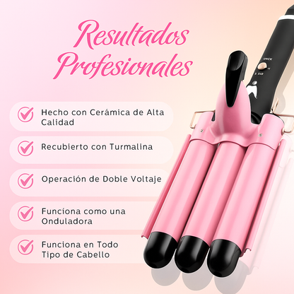 Rizadora tres tubos ondas de sirena